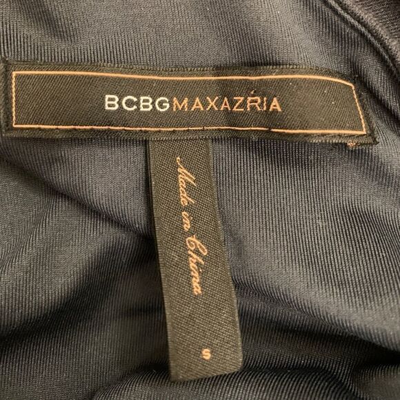 BCBG MaxAzria black dress one shoulder sz sm - Picture 5 of 6